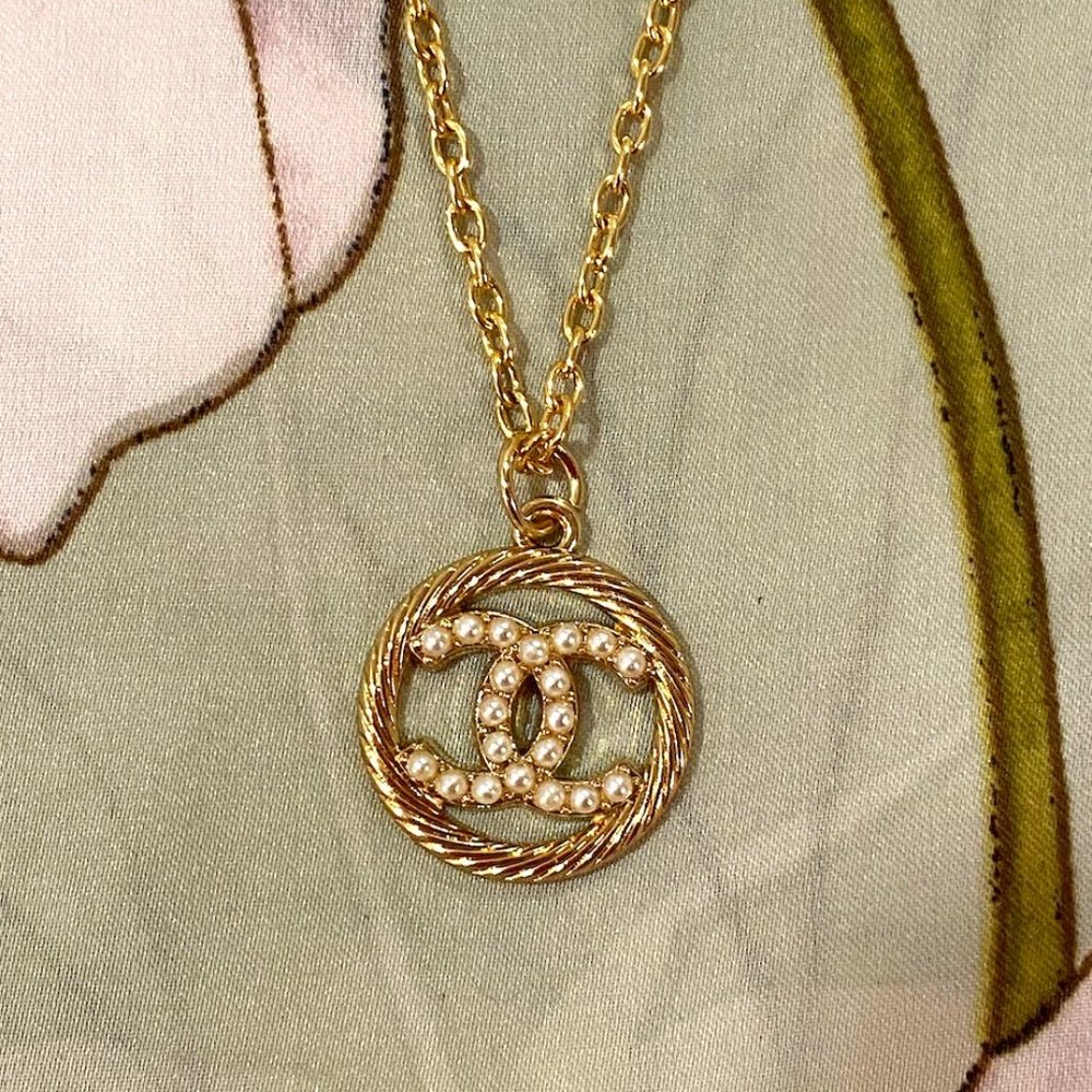 Reworked Chanel Gold Pearl Necklace